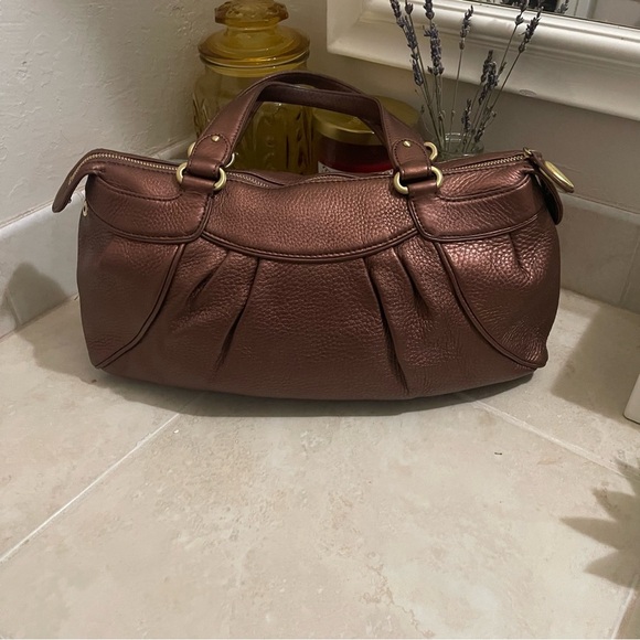 COLE HAAN- bronzed metallic leather purse -EUC - Picture 2 of 10